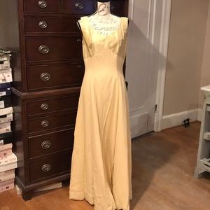 Chardonnay color. Tapered waist for flattering fit